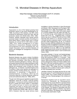 Microbial Diseases in Shrimp Aquaculture