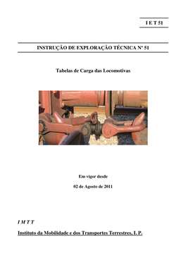 I E T 51 Instrução De Exploração Técnica Nº 51