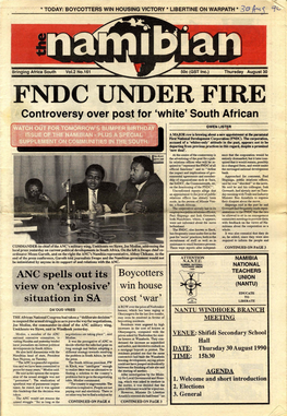 30 August 1990 - He Also Held Discussions with the Different Strategy Towards Resolving Residents Pointed out That the Same