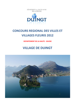 Dossier Concours Régional Fleurissement