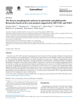 The Diverse Morphogenetic Patterns in Spirotrichs and Philasterids