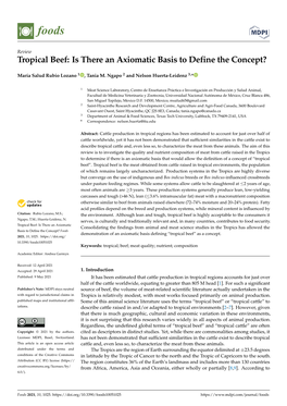 Tropical Beef: Is There an Axiomatic Basis to Define the Concept?