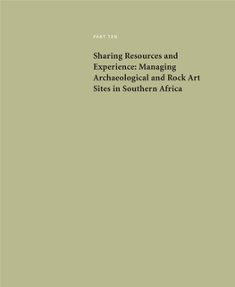 Managing Archaeological and Rock Art Sites in Southern Africa 303-364 13357 11/10/05 5:10 PM Page 304 303-361 13357 10/27/05 1:18 PM Page 305