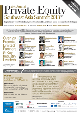 Over 20 Experts, Limited Partners & Key Industry Leaders