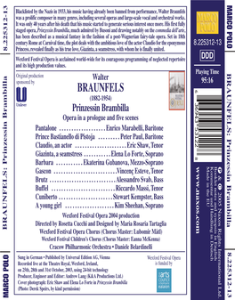 Braunfels Was a Prolific Composer in Many Genres, Including Several Operas and Large-Scale Vocal and Orchestral Works