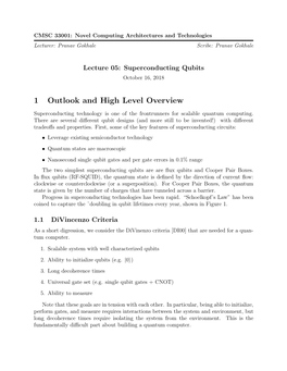 1 Outlook and High Level Overview