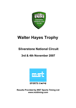 Walter Hayes Trophy