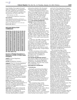 Federal Register/Vol. 86, No. 11/Tuesday, January 19, 2021