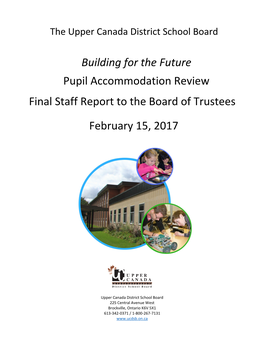 Pupil Accommodation Review Final Staff Report 20170213