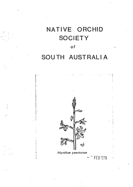 NATIVE ORCHID SOCIETY of SOUTH AUSTRALIA
