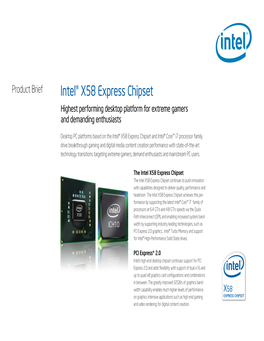 Intel X58 Product Brief.Qxp