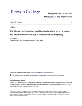 The Rise of the Castellans and Medieval Architecture: Urbanism and Architectural Discourse in Twelfth-Century Burgundy