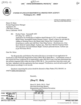 U.S. EPA, Pesticides, Label, SERENADE ASO, 4/6/2011