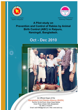 A Pilot Study on Prevention and Control of Rabies by Animal Birth Control (ABC) in Raipura, Narsingdi, Bangladesh