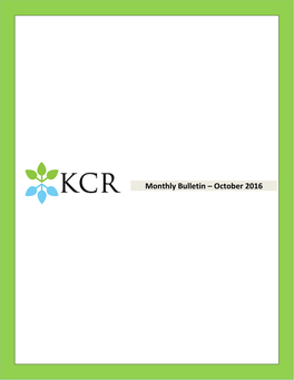 Monthly Bulletin – October 2016