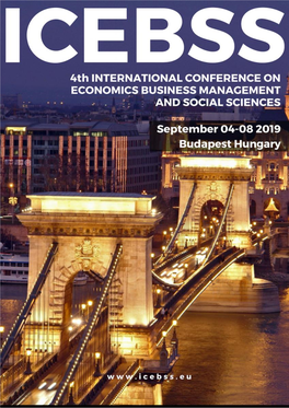 4Th INTERNATIONAL CONFERENCE on ECONOMICS BUSINESS MANAGEMENT and SOCIAL SCIENCES