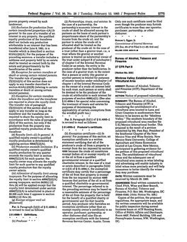 Federal Register / Vol. 50, No. 29 / Tuesday, February 12, 1985 / Proposed Rules 5775 Proven Property Owned by Such (2) Partnerships,Trusts, and Estates