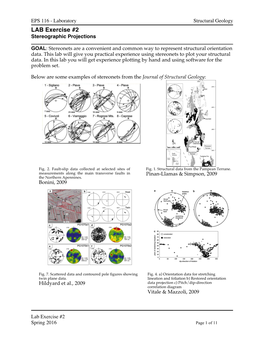 LAB Exercise #2 Stereographic Projections