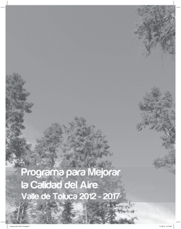 Programa Para Mejorar La Calidad Del Aire Del Valle De Toluca (2012-2017)