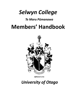 Selwyn College Members' Handbook