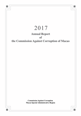 Annual Report of the CCAC of Macao