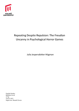 The Freudian Uncanny in Psychological Horror Games