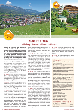 Haus Im Ennstal Schladming – Ramsau – Steiermark – Österreich Inmitt En Der Herrlichen Und Unberührten Um St