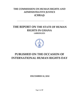 Report on the Human Rights in Ghana