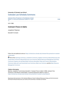 Instream Flows in Idaho