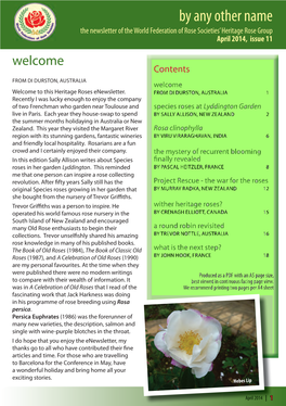 April 2014, Issue 11 Welcome