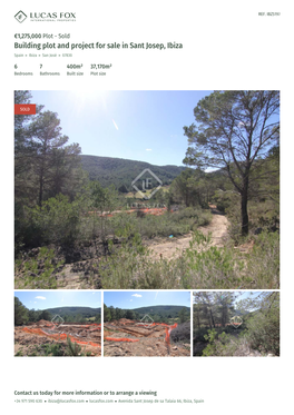 Building Plot and Project for Sale in Sant Josep, Ibiza Spain » Ibiza » San José » 07830