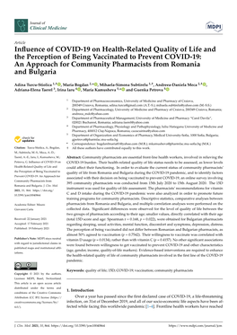 Influence of COVID-19 on Health-Related Quality of Life And