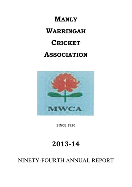 Manly Warringah Cricket Association Ninety-Fourth