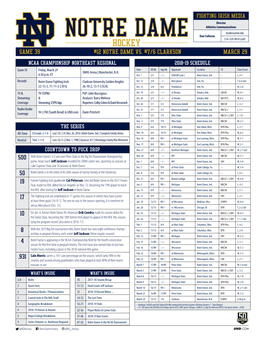 Game 39 #12 Notre Dame Vs. #7/6 Clarkson March 29