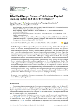 What Do Olympic Shooters Think About Physical Training Factors and Their Performance?