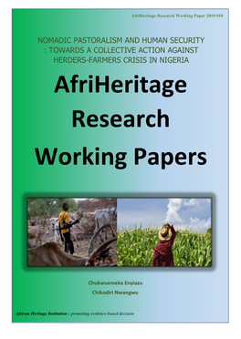 Afriheritage Research Working Papers