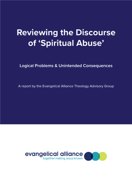 Reviewing the Discourse of 'Spiritual Abuse'