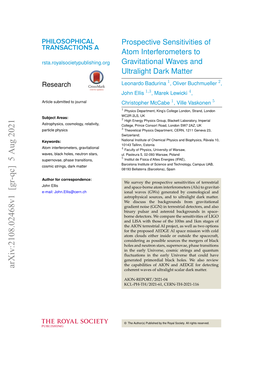 Prospective Sensitivities of Atom Interferometers to Gravitational Waves and Ultralight Dark Matter