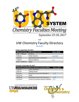 UW Chemistry Faculty Directory (Pp