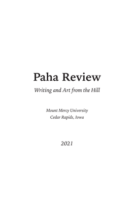 Paha Review Writing and Art from the Hill