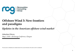 Offshore Wind 3: New Frontiers and Paradigms Updates in the American Offshore Wind Market