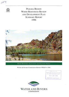 WATER and RIVERS COMMISSION WATER & RIVERS COMMISSION Hyatt Centre 3 Plain Street East Perth Western Australia 6004 Telephone (09) 278 0300 Facsimile (09) 278 030 L