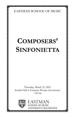 Composers' Sinfonietta