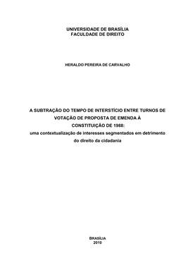 Universidade De Brasília Faculdade De Direito