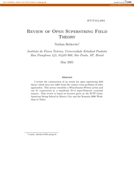 Review of Open Superstring Field Theory