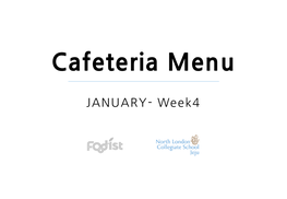 Cafeteria Menu