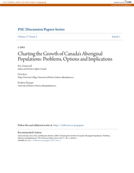 Charting the Growth of Canada's Aboriginal Populations