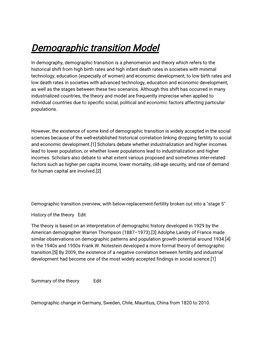 Demographic Transitional Model.Pdf