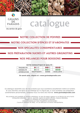 Catalogue Au Service Du Goût