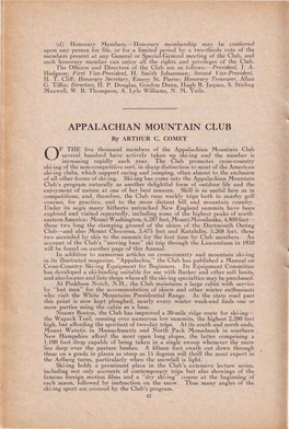 APPALACHIAN 'MOUNTAIN CLUB by ARTHUR C